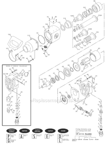 Page A Diagram and Parts List for CP6110PASEL T025101 Chicago Pneumatic Wrench